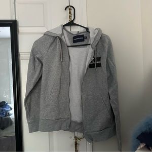 Calvin Klein Jeans Heather Gray Zip Up Hoodie